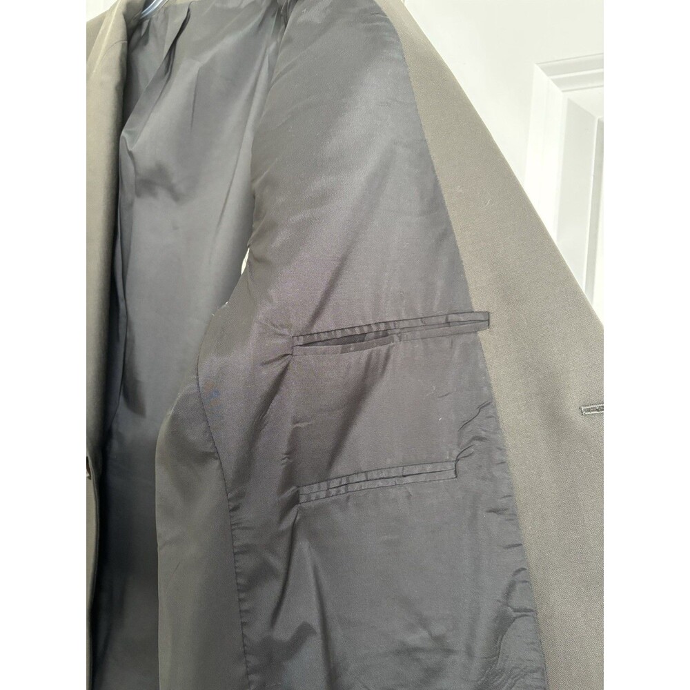 Ralph Lauren Men's WOOL Suit Jacket Blazer Sport 43R Gray Two Buttons Carrer - Picture 10 of 12